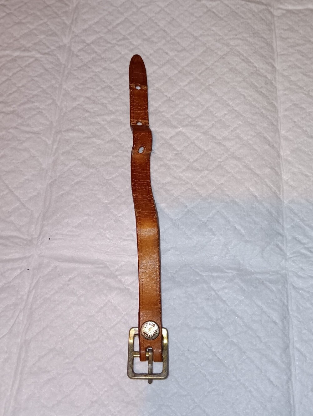 Louis Vuitton Vintage Vachetta Leather Bracelet Small
